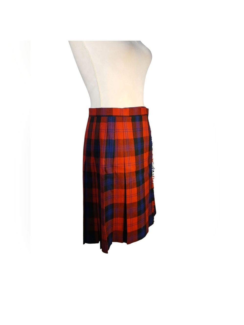 Vintage Talbots Wool Plaid Kilt Skirt Size 8 - Picture 3 of 6